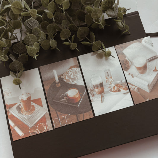 Coffee Aesthetic Binder Cards – Set of 4 (Fits A5 Binders)